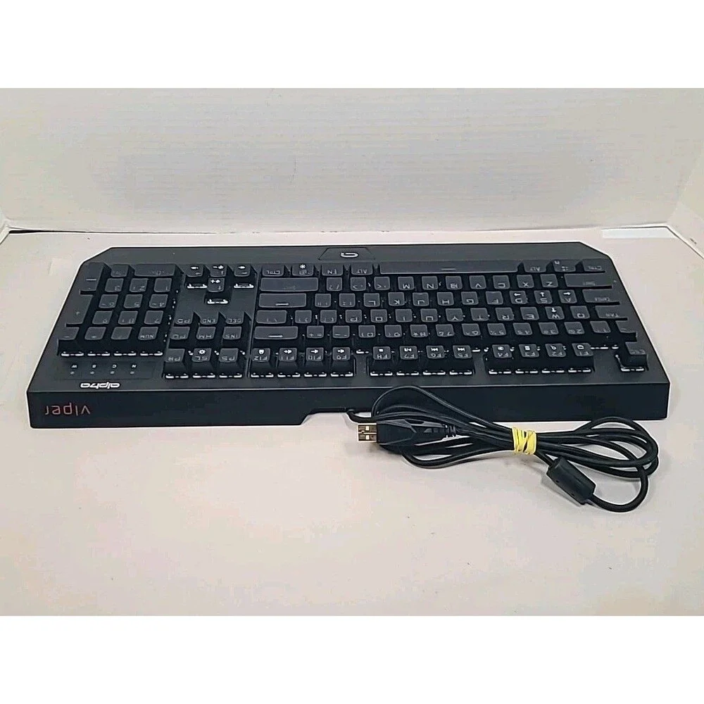 Alpha Gaming VIPER Fully Mechanical Gaming Keyboard Model 7063 Used